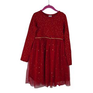 Hanna Andersson Girls Red Long Sleeve‎ Dress Size 6-7